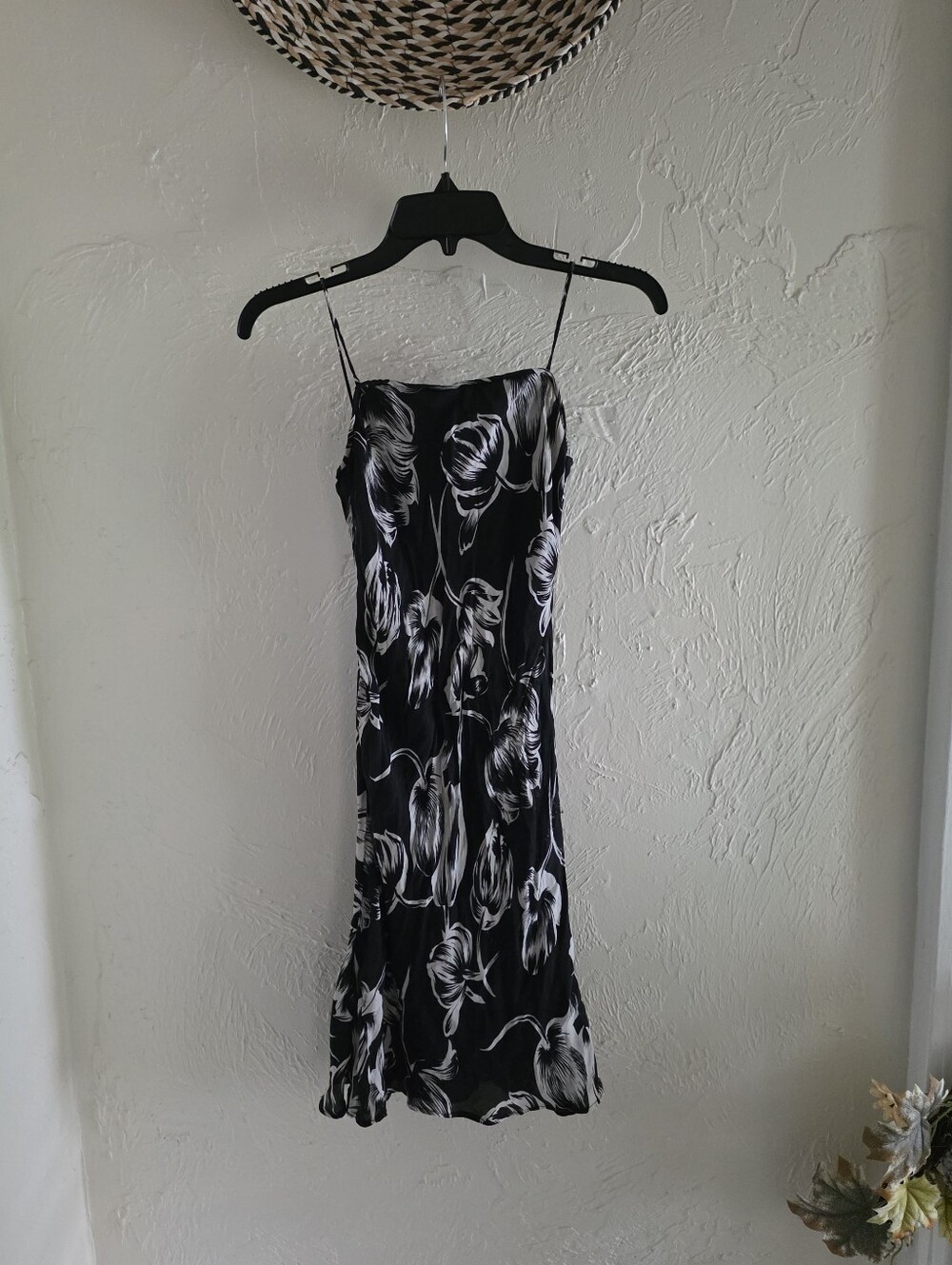Melinda Eng Silk Slip Dress, Flower Print, Fully Lined
